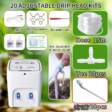 WiFi Intelligent Watering Device Double Pump Timed Automatic Drip Irrigation System Remote APP Controller for Garden Plant Flower