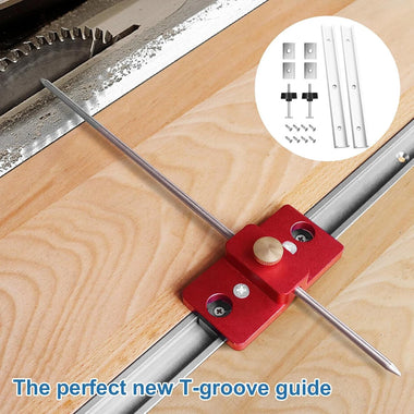 Aluminum Alloy T-Track 400mm Blue with Self Tapping Screws M8 Handles M8/M6 T-Track Sliding Nuts for Woodworking Workbench Saw