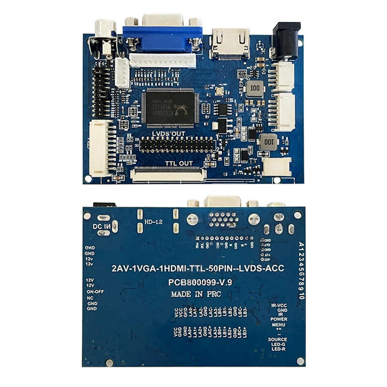 LCD Display TTL LVDS Controller Board HDMI VGA 2AV 50PIN for AT070TN90 92 94 Support Automatically VS-TY2662-V1 with 5-key Keyboard