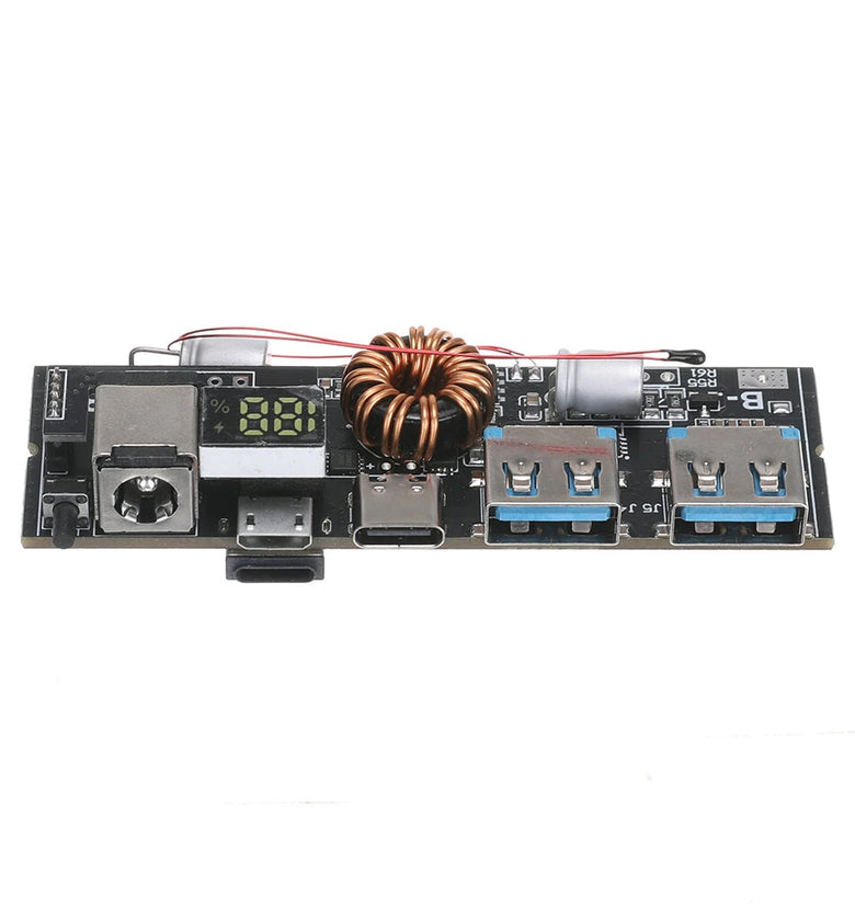 QC3.0 3S 4S 5S 65W 100W Power Bank Double USB Two way Fast Charge Mobile Power Module with C-Port 18650 Charging Temperature Protection