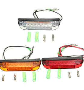 6 LED Clearance Side Marker Light Indicator Lamp Truck Trailer Lorry Van 12V 24V