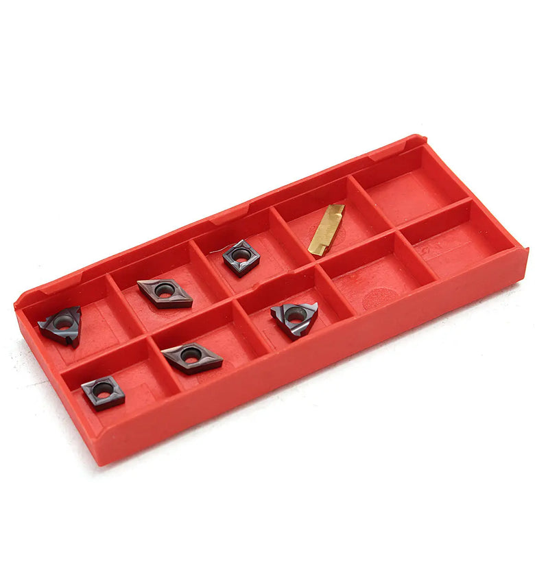 7pcs 10mm Shank Lathe Turning Tool Holder Boring Bar with 7pcs VP15TF Carbide Inserts