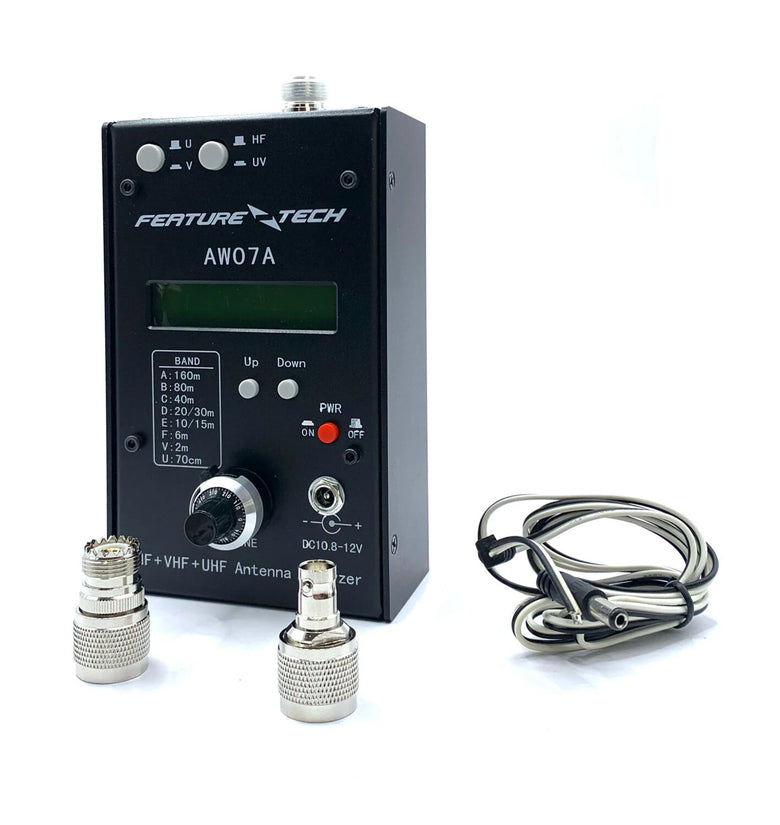 HF +UV AW07A HF/VHF/UHF 160M 490Mhz Impedance SWR Antenna Analyzer Shortwave Ham Radio