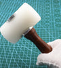 Nylon Leathercraft Carving Hammer with Wooden Handle Leather Craft Carving Hammer Cowhide Sew Harmer Stamping Tool