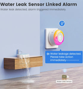 Tuya Zigbe Smart Water Leak Sensor Camara Linked Alarm Sound and Light Motion Sensor Vibration CO VOC PIR Human Presence Sensor for Smart Life APP