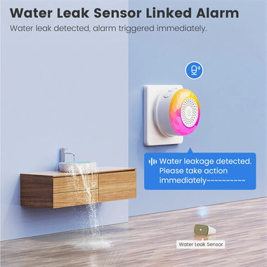 Tuya Zigbe Smart Water Leak Sensor Camara Linked Alarm Sound and Light Motion Sensor Vibration CO VOC PIR Human Presence Sensor for Smart Life APP