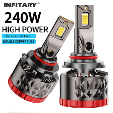 Infitary Q7A 2pcs 9V-32V LED Car Headlight 42,000LM 240W LED Head Lamp 6500K Bright White CANBUS Headlamps