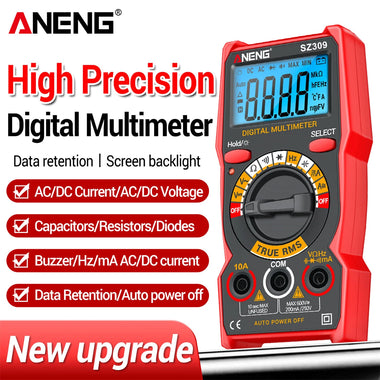 ANENG SZ309 SZ309pro Digital Multimeter AC DC Voltage Current Tester 600V 10A Resistance Capacitance Frequency Measurement Backlit Display Portable