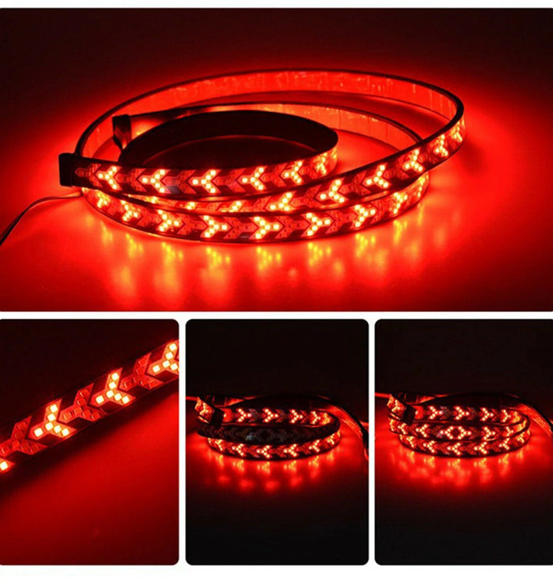 12V Car Brake Turn Signal Trunk SUV RV Flexible LED Strip Light Tail Reverse Lights for Jeep Container Cargo Pickup Bakkie