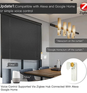 MOES Zigbe Smart DIY Motorized Roller Blinds Shades Drive Motor Hub Tuya Smart Life APP Alexa Google Home Voice Control