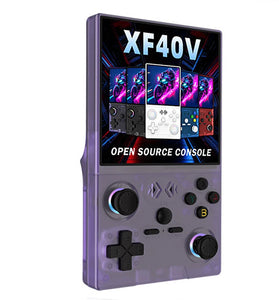 [128G] XF40V Handheld Game Console with 4 Inch IPS HD Screen RK3326 RGB Joysticks Open Source Linux System 4000mAh Battery Vibration Motor Retro Gaming Portable Emulator Gaming Console