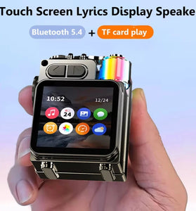 DK08 Smart Touch Screen bluetooth Speaker Mini Pocket Audio Player 40mm Driver Hands-free Call 1200mAh Battery Support TF Card Playback Portable Speakers