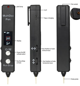 Four-in-One Multifunctional Pen 2MSa/s Sampling Rate 400KHz Bandwidth High Precision Voltage Meter Resistance Diode Oscilloscope Tester