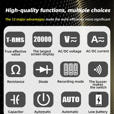 BSIDE S500 Smart Graphic Multimeter 3.2 Inch TFT Screen 1000V DC AC Voltage 10A Current High Precision Portable Tester Electric Measurement Tool