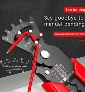8-Inch Multifunctional Bending Pliers Crimping and Stripping Tool Precise Wire Bending High-Grade Alloy Steel PVC-Coated Handle
