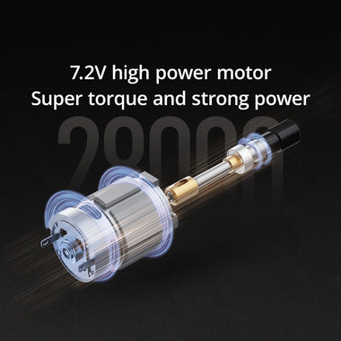 AtuMan EP2 42-in-1 5 Speeds 7.2V Electric Sanding Pen 1100mAh Battery Compact Lightweight with 43PCS Accessory Kit for Polishing Drilling Cutting