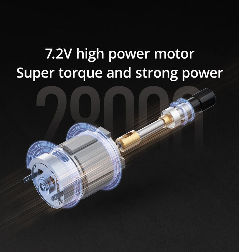 AtuMan EP2 42-in-1 5 Speeds 7.2V Electric Sanding Pen 1100mAh Battery Compact Lightweight with 43PCS Accessory Kit for Polishing Drilling Cutting