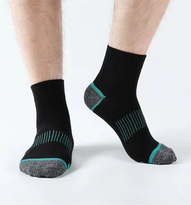 5 Pairs High Quality Men's Socks Casual Breathable Sports Running Socks Men Cotton Socks Autumn Winter Ankle Socks For Men Comfy Anti Odor & Sweat Absorption