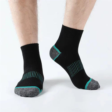5 Pairs High Quality Men's Socks Casual Breathable Sports Running Socks Men Cotton Socks Autumn Winter Ankle Socks For Men Comfy Anti Odor & Sweat Absorption