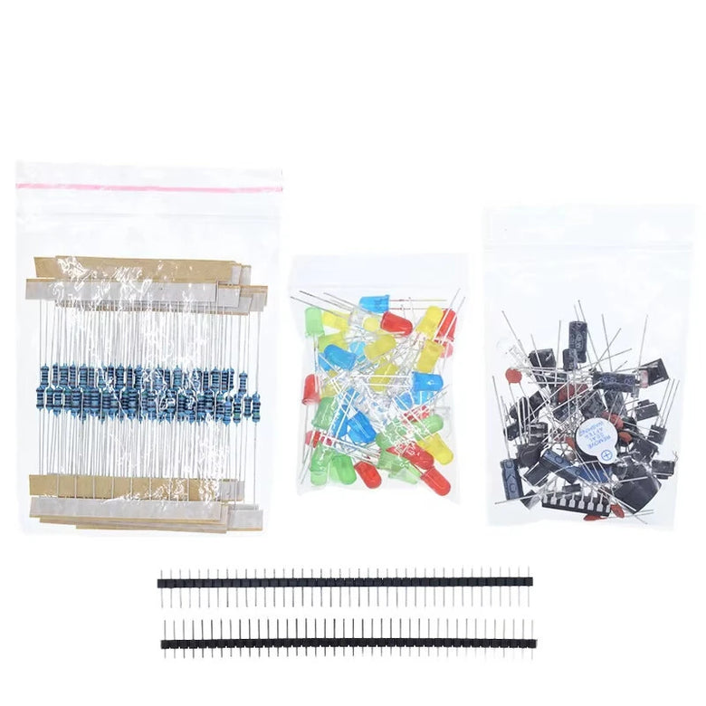 Electronics Components Basic Starter Kit for Arduinos UNOs MEGA2560 Raspberry Pi with LED Buzzer Capacitor Resistor