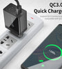 ESSAGER 30W 3-Port USB Charger 3USB-A QC3.0 2.0 Fast Charging Wall Charger Adapter EU Plug for iPhone 16 15 Pro 14 13 Pro Max for Samsung Galaxy Z Flip6 for Xiaomi 15pro for Huawei Mate XT