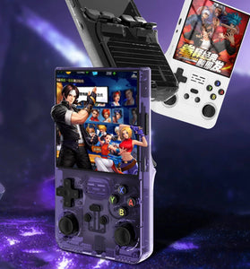 R39 MAX 64G Linux System Handheld Game Console 4-Inch HD Screen RK3326 30+ Emulators 20000+ Games for PSP NDS GBA 3500mAh Battery Arcade Retro Gaming Console