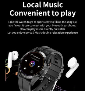 H1 1.28-inch HD Screen bluetooth Call Heart Rate Blood Pressure Monitor Sleep Monitoring Multi-sport Modes IP67 Waterproof Smart Watch
