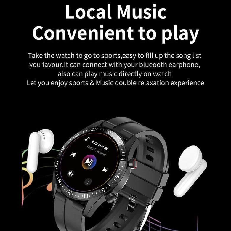 H1 1.28-inch HD Screen bluetooth Call Heart Rate Blood Pressure Monitor Sleep Monitoring Multi-sport Modes IP67 Waterproof Smart Watch