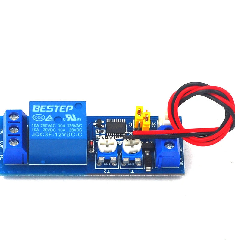 AOQDQDQD HCW-03 12V Relay Module with Infinite Cycle/Single Time/Delay Dual Adjustable/Multifunctional Relay Module/Delay Circuit Module
