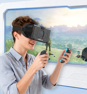 STARTRC GAMES Switch 2 VR Headset 3D Stereo Glasses Helmet with Adjustable Interpupillary/Object Distance Soft Sponge Face Mask 3D Game Console Accessory