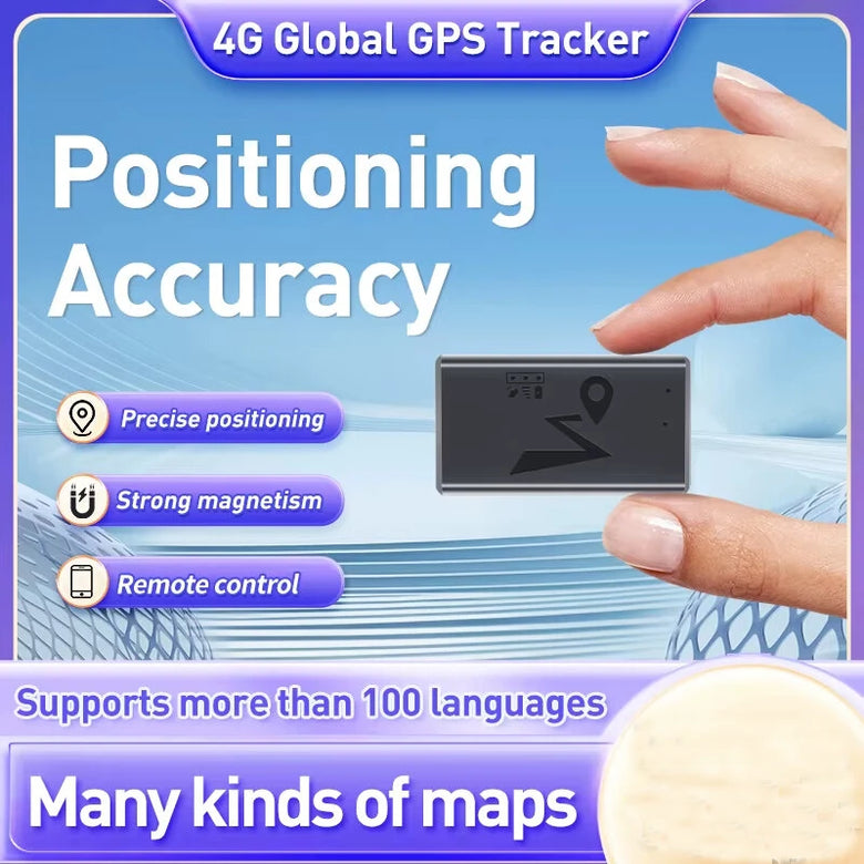 4G GPS Car Locator Mini Locator Vehicle Tracker GPS Tracker Elderly/Children Car Alarm Tracking Device Multi-Scenario Locator