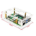 Acrylic Protective Shell Cooling Fan Aluminum Heat Sink Pure Copper for Raspberry Pi 5 Development Board