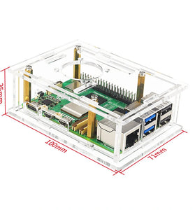 Acrylic Protective Shell Cooling Fan Aluminum Heat Sink Pure Copper for Raspberry Pi 5 Development Board