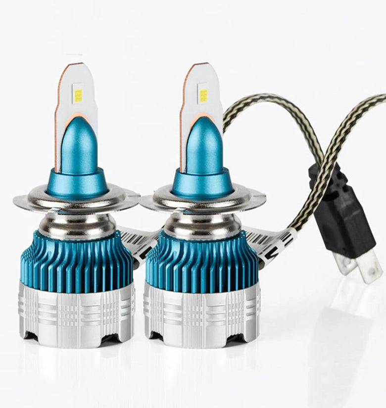 H1/H3/H4/H7/H11/9005/9006 Pair Car LED Headlights 6000K Double Side Headlamp Blubs 4000LM