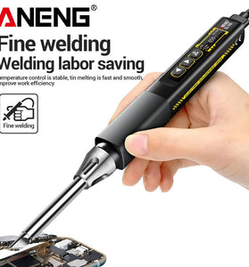 ANENG SL108 Electric Soldering Iron 96W PD QC Adjustable Temperature 100C-450C OLED Display Portable Fast Heat Soldering Iron Tools
