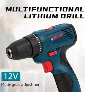 GSR120-LI for BOSCH Cordless Electric Drill 12V Lithium-Ion 2-Speed Adjustable High Torque Lightweight Power Tool for Wood and Metal Drilling No Battery No Charger