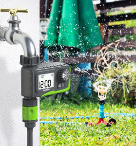 Rainpoint ITV0105 Smart Irrigation Outdoor Automatic Programmable Watering Irrigation Timed Irrigation LCD Display with Rain Delay/Manual