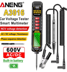 ANENG A3016 Pen Type Digital Multimeter Smart AC DC Voltage Tester High Precision Resistance Measurement Rechargeable LCD Backlight Portable Electrical Testing