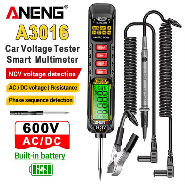 ANENG A3016 Pen Type Digital Multimeter Smart AC DC Voltage Tester High Precision Resistance Measurement Rechargeable LCD Backlight Portable Electrical Testing