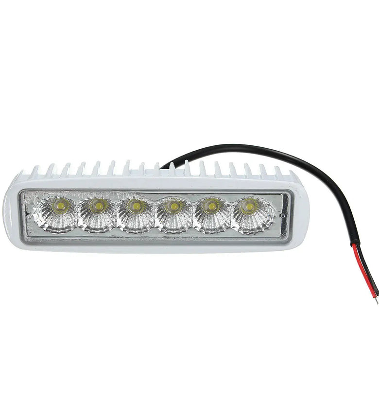 12V 6 LED Spreader Marine Flood Work White Light For Boat Yacht Motorcycle Truck Car