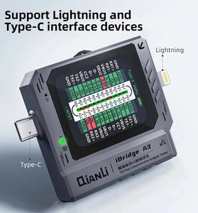 iBridge A3 Tail Plug Comprehensive Analysis Tester Multi-Device Compatibility Type-C USB Auto Detection Portable Diagnostic Tool