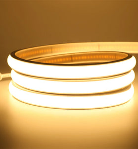 Elfeland 1m/2m/5m COB LED Strip Light IP65 Waterproof Flexible 288LEDs/m Warm White 3000K/Natural White 4000K High Brightness Indoor Outdoor Use