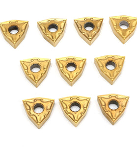 Drillpro 10pcs WNMG080404 Carbide Insert For Threading Lathe Turning Tool Holder