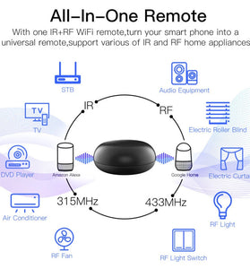 Tuya 433MHz RF Remote Control for Alexa Wifi IR RF Remote Controller Automation IR RF Lamp TV Air Conditioner Fan DVD