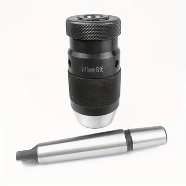 HT2942 MT2-B16 Arbor Self-Tightening Keyless Lathe Drill Chuck 1-13mm Capacity 45# Steel for Drill and Milling Machines