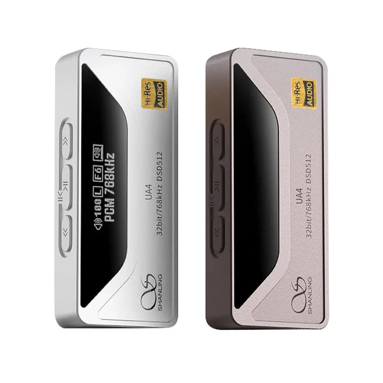Shanling UA4 Cap Hi-Res Audio Amplifier Portable USB DAC AMP with 0.87-inch OLED Display ESS ES9069Q DAC Dual RT6863 AMP Full Screen Hardware Buttons 3.5mm 4.4mm Outputs