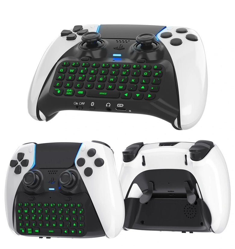 JYS Wireless Keyboard BT3.0 Controller Chat Pad for PS5 Game Controller Built in Speaker Gamepad Keyboard