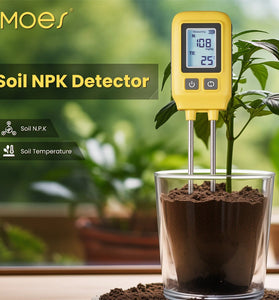 MoesHouse Soil NPK Temperature Detector Sensor Nitrogen Phosphorus Potassium Detector Nutrient Fertility Meter Tester for Garden Farm Greenhouse