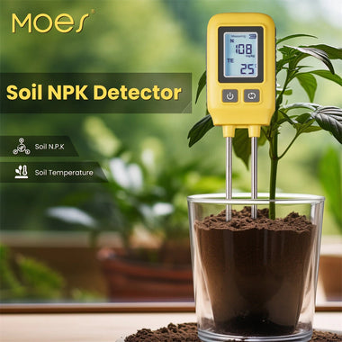 MoesHouse Soil NPK Temperature Detector Sensor Nitrogen Phosphorus Potassium Detector Nutrient Fertility Meter Tester for Garden Farm Greenhouse