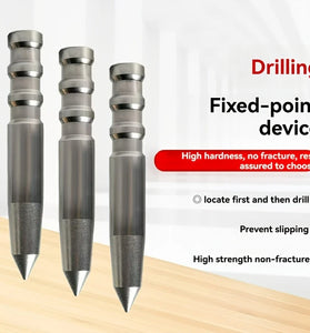 1Pcs Manual Center Punch High Hardness Steel Drill Guide Pin Non Slip Locator Tool for Precision Drilling Woodworking Metalworking Round Pointing Rod